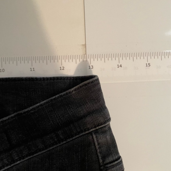 Madewell Cali Demi-Boot Jeans  Asymmetrical Hem Edition Black Button Fly - Picture 11 of 11